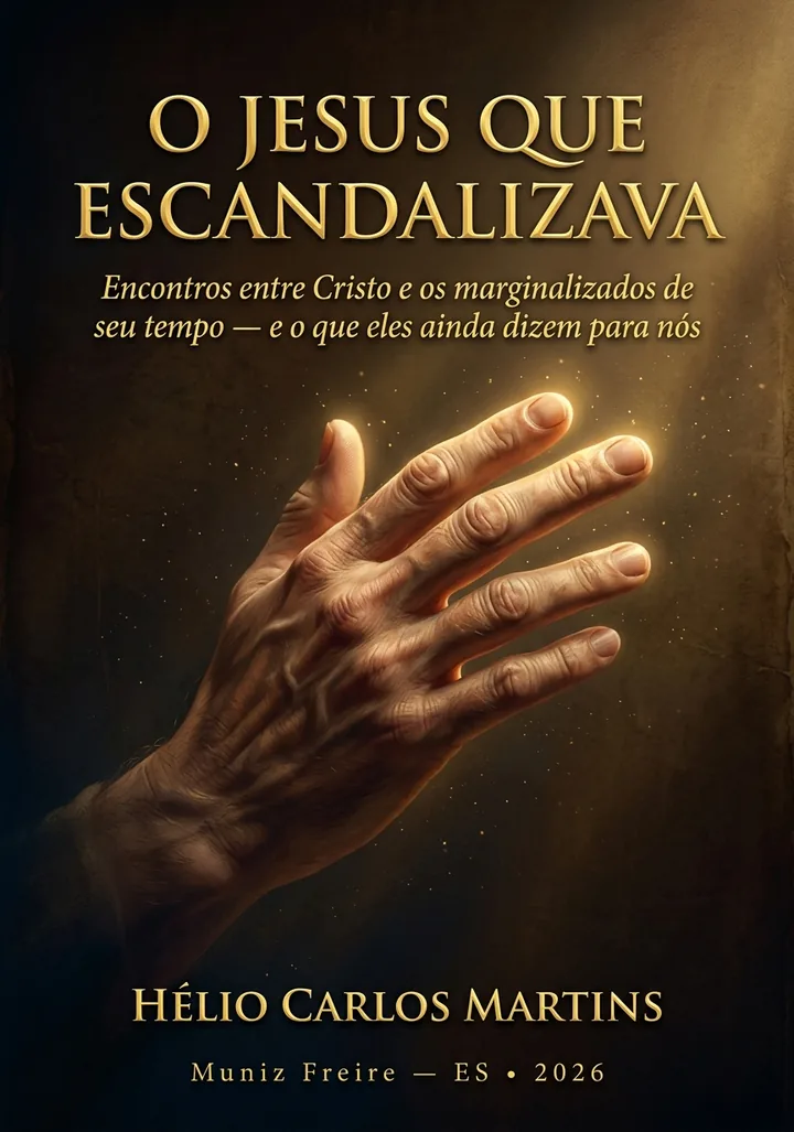 Capa de O Jesus que Escandalizava: uma mão iluminada sobre fundo escuro